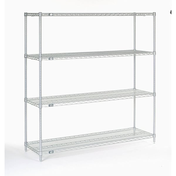 Nexel Wire Shelving, Poly-Z-Brite, 60W x 21D x 63H 21606Z - main